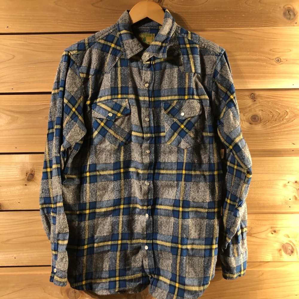 100% Cotton Flannel Heather grey, blue, yellow